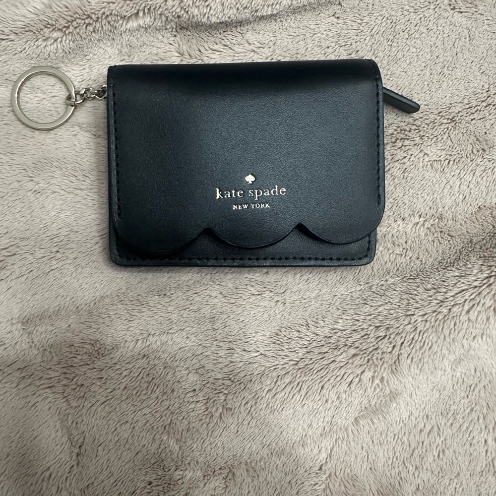Kate Spade Black Scalloped Card Holder